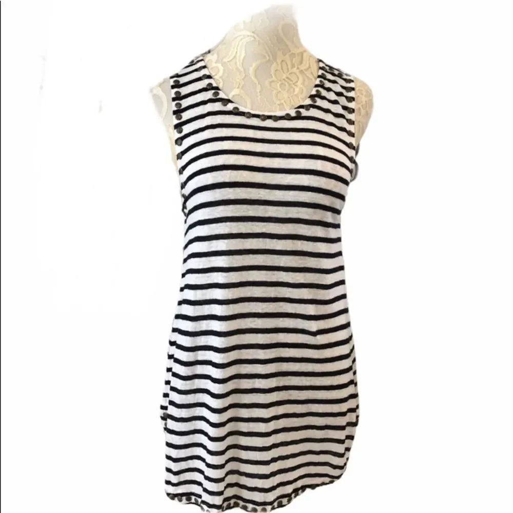 J. Crew Linen Studded Striped Tank - Picture 2 of 8
